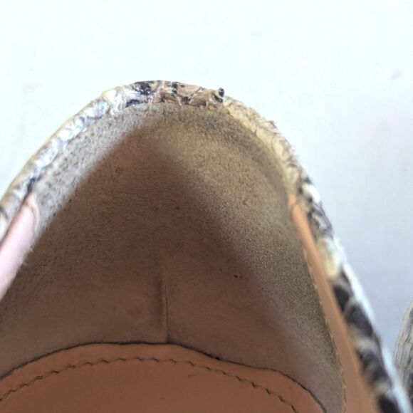 AGL Embossed Snakeskin Leather Flats 6/36 Rock Glam Boho Preppy Chic Whimsigoth - Picture 12 of 13
